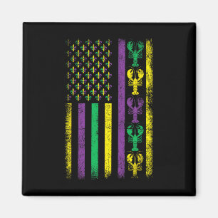 Aimant Mardi Gras Usa Drapeau Américain Mardi