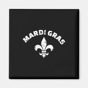 Aimant Mardi Gras Vintage Fleur De Lis