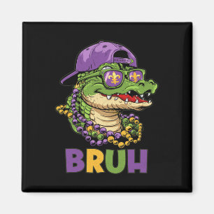Aimant Mardigator Alligator Bruh Mardi Gras Costume Ados