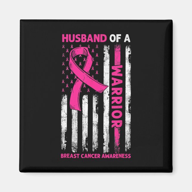 Aimant Mari conscientisation cancer d'une guerrière drape (Devant)