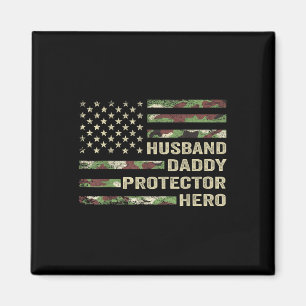 Aimant Mari Daddy Protecteur Héros Fête des pères Camo Am