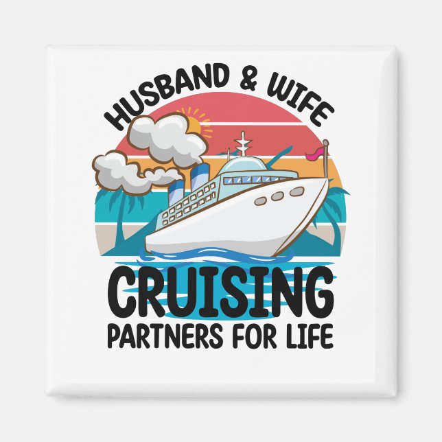 Aimant Mari et femme partenaires de croisière pour la vie (Devant)