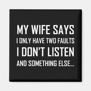 Aimant Mari Femme Deux Fautes Ne Pas Écouter Drôle