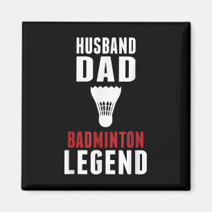 Aimant Mari Funny Badminton Sports Husband Papa Amateur d