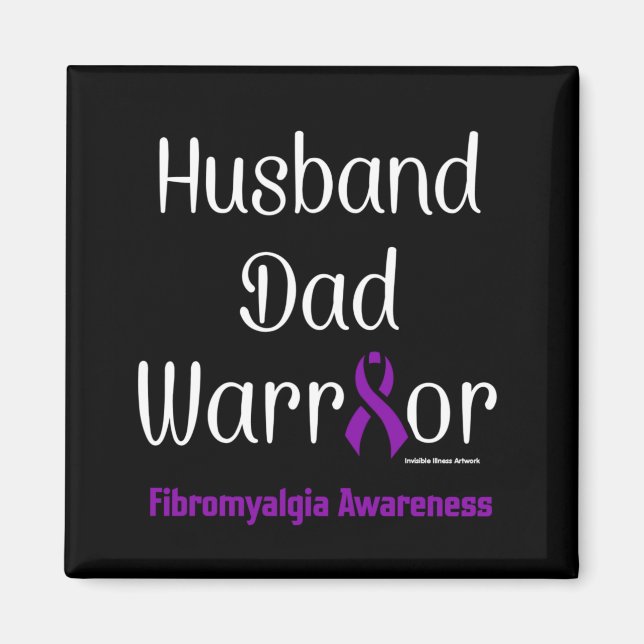 Aimant Mari papa guerrier...Fibro (Devant)