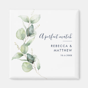 Aimant Mariage à l'écriture à l'aquarelle Eucalyptus Mode