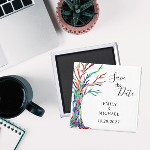 Aimant Mariage Arc-En-Ciel Enregistrer L'Aimant Date