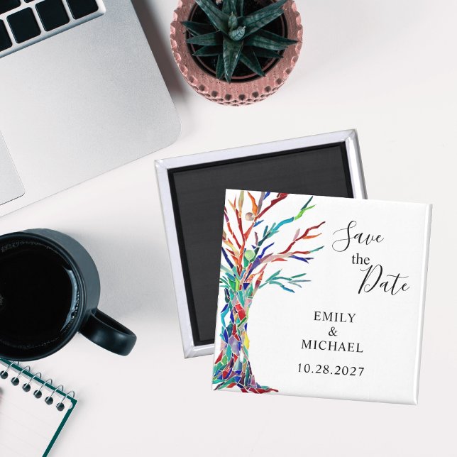 Aimant Mariage Arc-En-Ciel Enregistrer L'Aimant Date (Créateur téléchargé)