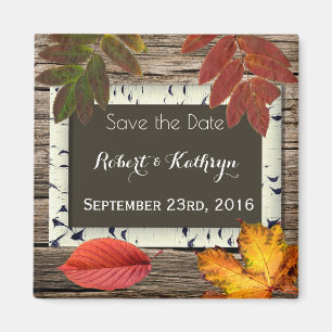 Aimant Mariage Automne "Enregistrer la date"