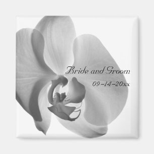 Aimant Mariage blanc orchidée