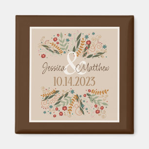 Aimant Mariage Champêtre Élégance Moderne Inspirante