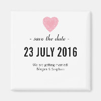 Mariage Charmant & Simple Enregistrer L'Aimant Dat