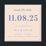 Aimant Mariage Chic Minimal Date Non Photo Enregistrer La<br><div class="desc">Personnalisez ce mariage design chic minimaliste enregistrez l'aimant de date avec tous vos détails.</div>