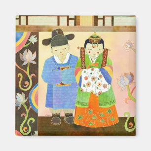 Aimant Mariage coréen traditionnel : Cadeau de mariage