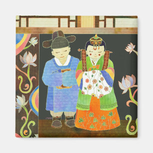 Aimant Mariage coréen traditionnel : Cadeau de mariage
