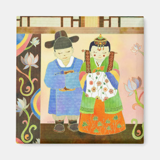 Aimant Mariage coréen traditionnel : Cadeau Mariage migno