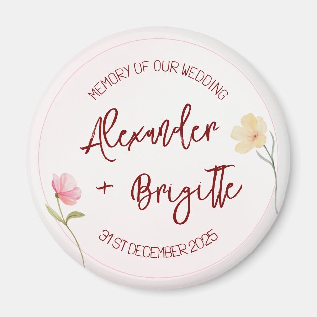 Aimant Mariage d'Alexander et Brigitte (Devant)