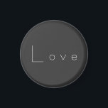 Aimant Mariage d'amour gris blanc élégant<br><div class="desc">Vous pouvez facilement changer les polices et les couleurs. Vous pouvez également ajouter votre logo et l'image arrière - plan comme vous le souhaitez.</div>