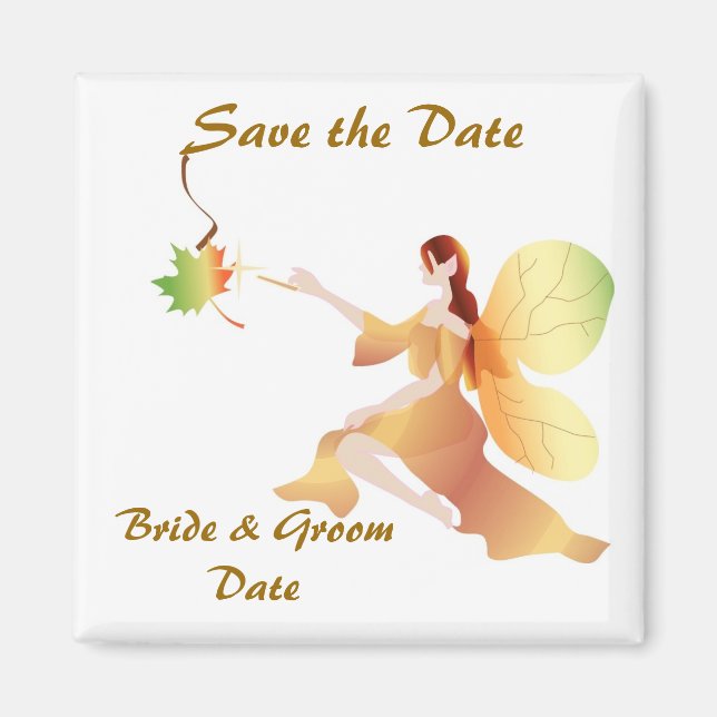 Aimant Mariage de automne Enregistrer l'aimant de date (Devant)