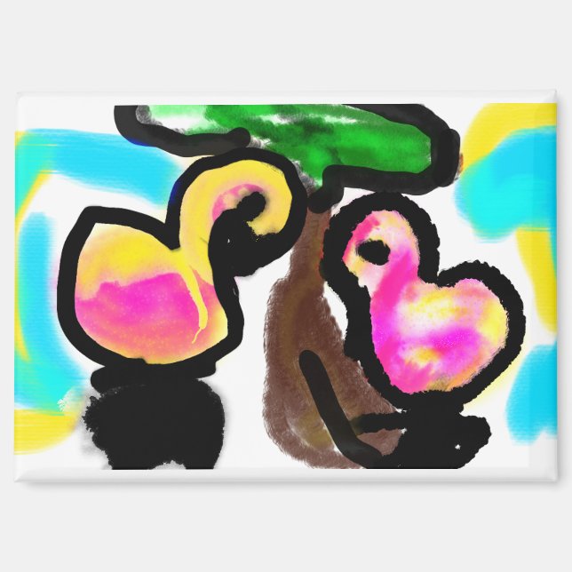 Aimant Mariage de flamants roses (Recto)