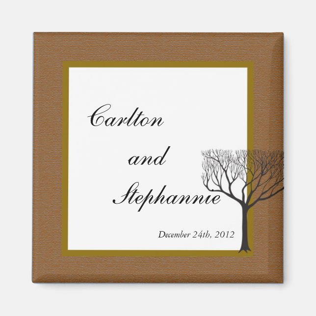 Aimant Mariage de l'arbre d'automne Favoriser (Devant)