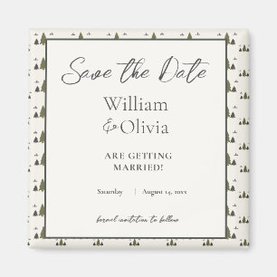 Aimant Mariage de Motif simple rustique chic