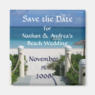 Aimant Mariage de plage "économies la date "