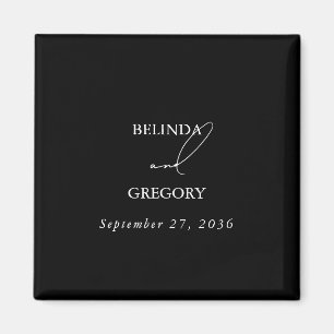 Aimant Mariage de script de signature de calligraphie noi