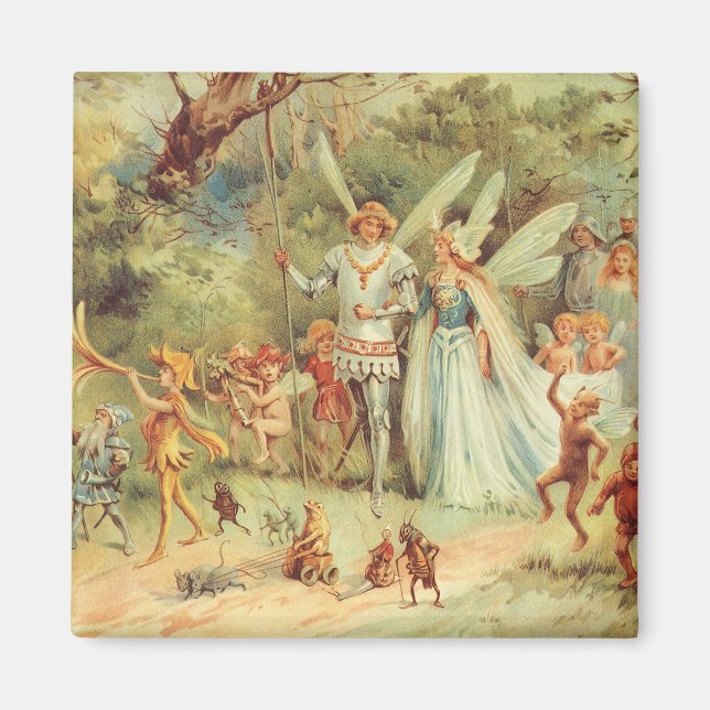 Aimant Mariage de Thumbelina et du Prince, Contes de Fées (Devant)