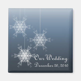 Aimant Mariage des flocons d'hiver