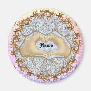 Aimant mariage des mains du coeur