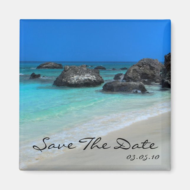 Aimant Mariage Destination Plage Sauvegarder La Date Magn (Devant)