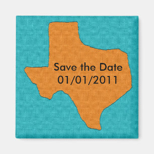 Aimant Mariage du Texas.  Sauvez l'aimant de date