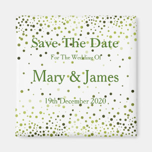 Aimant Mariage Élégant Enregistrer La Date Étincelle