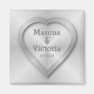 Aimant Mariage en acier inoxydable brossé