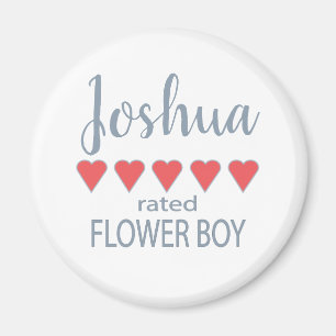 Aimant Mariage et mariage 5 Coeur Flower Boy