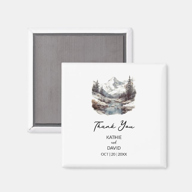 Aimant Mariage Faveur Noël Aventure Mariage extérieur (Recto/Verso)