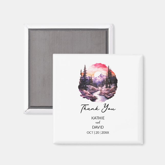 Aimant Mariage Faveur Noël Aventure Mariage extérieur (Recto/Verso)