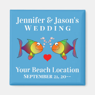 Aimant Mariage Favoriser Fish Cute Tropical Beach Destina