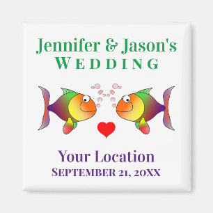 Aimant Mariage Favoriser Fish Cute Tropical Beach Destina