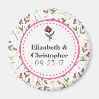 Mariage Fleur sauvage à longue tige rose et vert