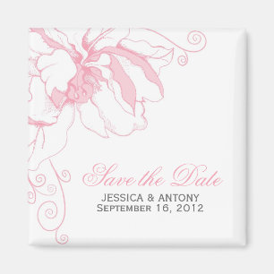 Aimant Mariage floral élégant