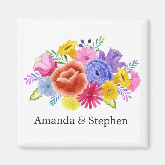Aimant Mariage Floral Fiesta Mexicaine (Devant)