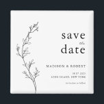 Aimant Mariage floral minimaliste simple Enregistrer la d<br><div class="desc">Mariage floral minimaliste simple Enregistrer la date</div>