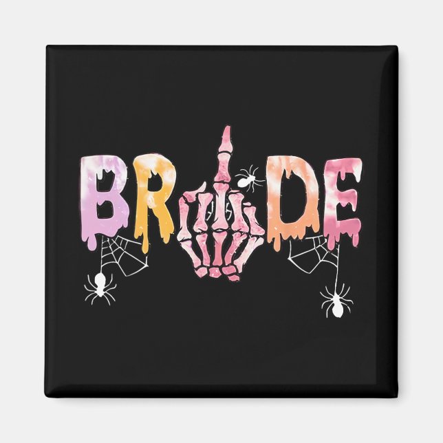 Aimant Mariage gothique Éffrayant Halloween squelette mar (Devant)