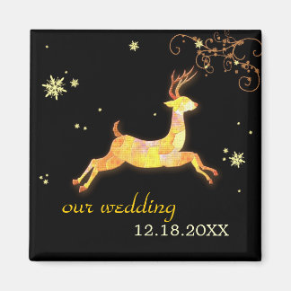 Aimant Mariage hivernal du caribou Enregistrer la date