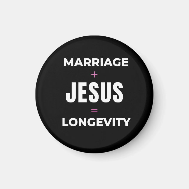 Aimant Mariage + Jésus = Longévité (Devant)