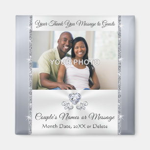 Aimant Mariage Merci Faveurs, PHOTO, Personnalisé