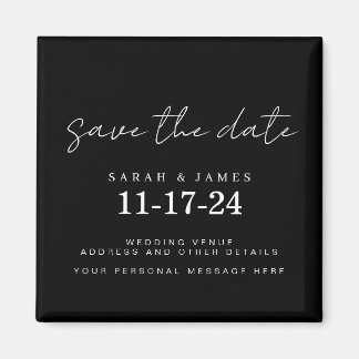 Aimant Mariage minimal moderne Enregistrer la date