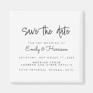 Aimant Mariage minimaliste Enregistrer la date